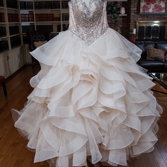 Mori Lee Vizcaya Ruffled Organza Ball Gown - Picture 3 of 8